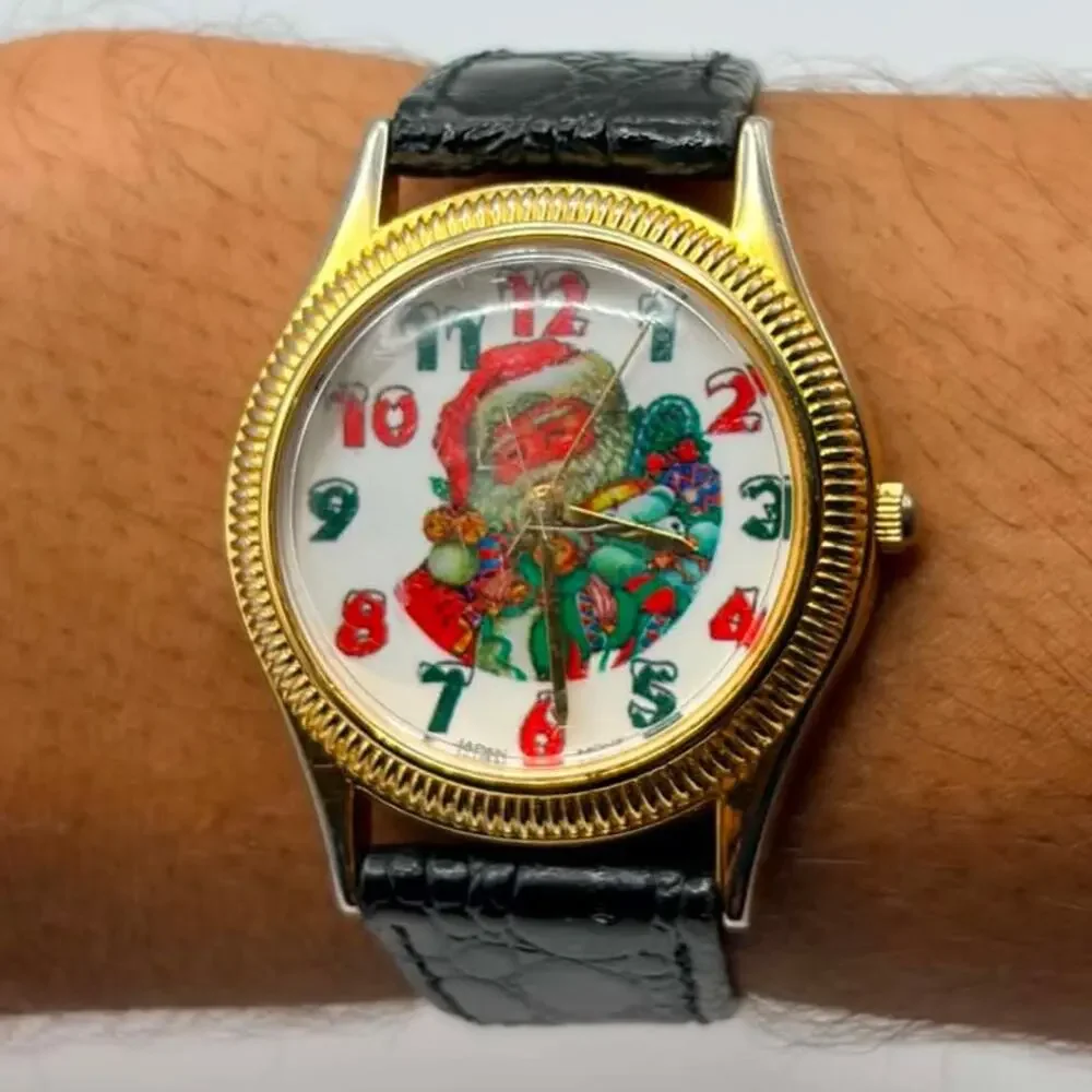 Gold Christmas Santa Watch